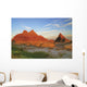 A Red Sunrise Illuminates The Hills In Badlands National Park Wall Mural