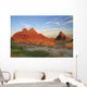 A Red Sunrise Illuminates The Hills In Badlands National Park Wall Mural