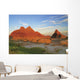 A Red Sunrise Illuminates The Hills In Badlands National Park Wall Mural