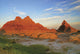 A Red Sunrise Illuminates The Hills In Badlands National Park Wall Mural