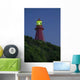 Red Lighthouse Illuminated Wall Mural