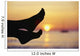 Silhouette Of Feet In Front Of A Sunset Over The Ocean Wall Mural