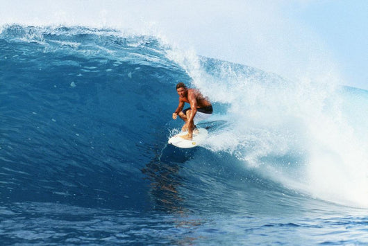 Hawaii, Oahu, North Shore, Backdoor Pipe, Pancho Sullivan Riding Wave Wall Mural