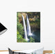 Hawaii, Kauai, Wailua Falls Surrounded By Foliage Wall Mural