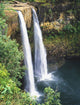 Hawaii, Kauai, Wailua Falls Surrounded By Foliage Wall Mural