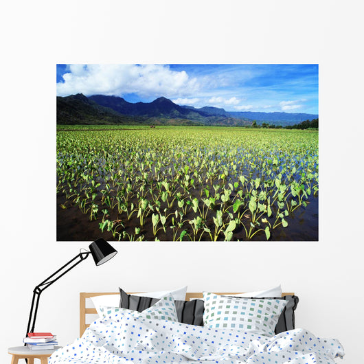 Scenic Mountains And Blue Sky Wall Mural