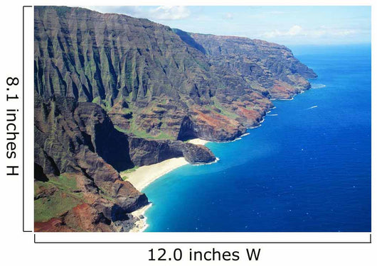 Hawaii, Kauai, Napali Coast Aerial Along Rugged Cliffs Wall Mural