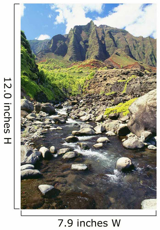 Stream Coming Down From The Kalalau Mountains Wall Mural