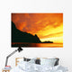 Bright Orange Sky And Calm Ocean Wall Mural