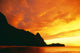 Bright Orange Sky And Calm Ocean Wall Mural