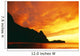 Bright Orange Sky And Calm Ocean Wall Mural