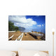 Hawaii, Oahu, Waiahole, Outrigger Canoes On Beach, Turquoise Water Wall Mural