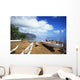 Hawaii, Oahu, Waiahole, Outrigger Canoes On Beach, Turquoise Water Wall Mural