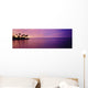 Beautiful Pink Sunset Over The Ocean, Palm Trees Along The Coastline Wall Mural