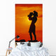 Fiery Orange Sky Wall Mural