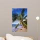 Hawaii, Coconut Laying On A Sandy Tropical Beach Beneath A Palm Tree Wall Mural