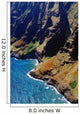 Hawaii, Kauai, Aerial View Of Napali Coastline Wall Mural
