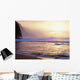 Hawaii, Kauai, Na Pali Coast, Beach At Sunset, Cliffs In Background Wall Mural