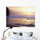 Hawaii, Kauai, Na Pali Coast, Beach At Sunset, Cliffs In Background Wall Mural