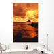 Hawaii, Maui, Hana, Gorgeous Orange And Yellow Sunrise Over The Ocean Wall Mural