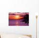 Hawaii, Maui, Beautiful Tropical Sunset With Palm Tree Wall Mural