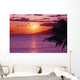 Hawaii, Maui, Beautiful Tropical Sunset With Palm Tree Wall Mural