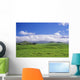 View Of Snowcapped Mauna Kea From Lush Rolling Hills Below Wall Mural