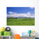 View Of Snowcapped Mauna Kea From Lush Rolling Hills Below Wall Mural