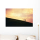 Hawaii, Couple Running Along A Hill At Sunset Wall Mural