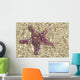 Close-Up Of Purple Starfish Seen Through Crystal Clear Rippling Water Wall Mural