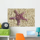 Close-Up Of Purple Starfish Seen Through Crystal Clear Rippling Water Wall Mural