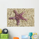 Close-Up Of Purple Starfish Seen Through Crystal Clear Rippling Water Wall Mural