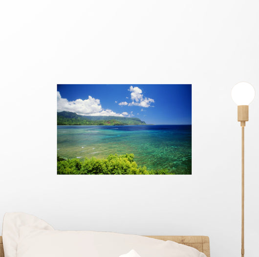 Hawaii, Kauai, Hanalei Bay And Bali Hai, Warm Afternoon Wall Mural