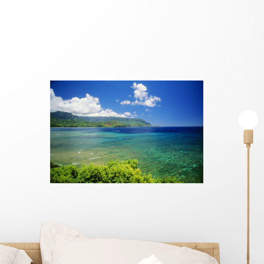 Hawaii, Kauai, Hanalei Bay And Bali Hai, Warm Afternoon Wall Mural