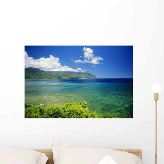 Hawaii, Kauai, Hanalei Bay And Bali Hai, Warm Afternoon Wall Mural