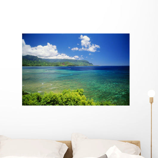 Hawaii, Kauai, Hanalei Bay And Bali Hai, Warm Afternoon Wall Mural