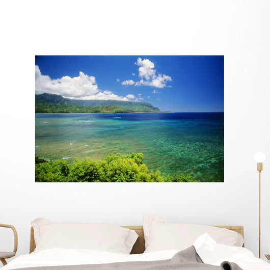 Hawaii, Kauai, Hanalei Bay And Bali Hai, Warm Afternoon Wall Mural