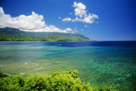 Hawaii, Kauai, Hanalei Bay And Bali Hai, Warm Afternoon Wall Mural