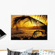 Hawaii, Kauai, Poipu, Tropical Sunset With Palm Fronds Wall Mural