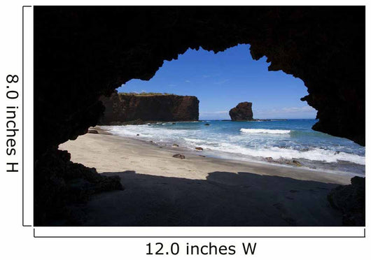 Hawaii, Lanai, Pu'u Pehe, Sweetheart Rock Seen From Sea Cave Wall Mural