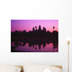 Cambodia, Angkor Wat, Silhouette Of Temple At Sunrise Wall Mural