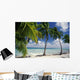 Palm Trees Across Beach Wall Mural