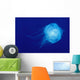 Hawaii, Translucent Jellyfish Floats In Deep Blue Water Wall Mural