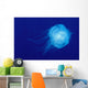 Hawaii, Translucent Jellyfish Floats In Deep Blue Water Wall Mural