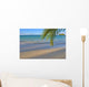 Footprints In The Sand At Lanikai Beach Palm Frond And Mokulua Islands Wall Mural