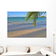 Footprints In The Sand At Lanikai Beach Palm Frond And Mokulua Islands Wall Mural