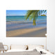 Footprints In The Sand At Lanikai Beach Palm Frond And Mokulua Islands Wall Mural