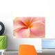 Close-Up Detail Of Pink And Orange Plumeria Flower Wall Mural