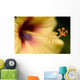 Extreme Close-Up Of Yellow And Red Hibiscus Flower With Stamen Wall Mural