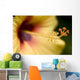 Extreme Close-Up Of Yellow And Red Hibiscus Flower With Stamen Wall Mural